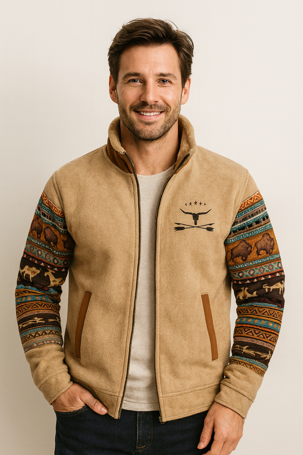 Tomás | Chaqueta con Capucha y Estampado Gráfico