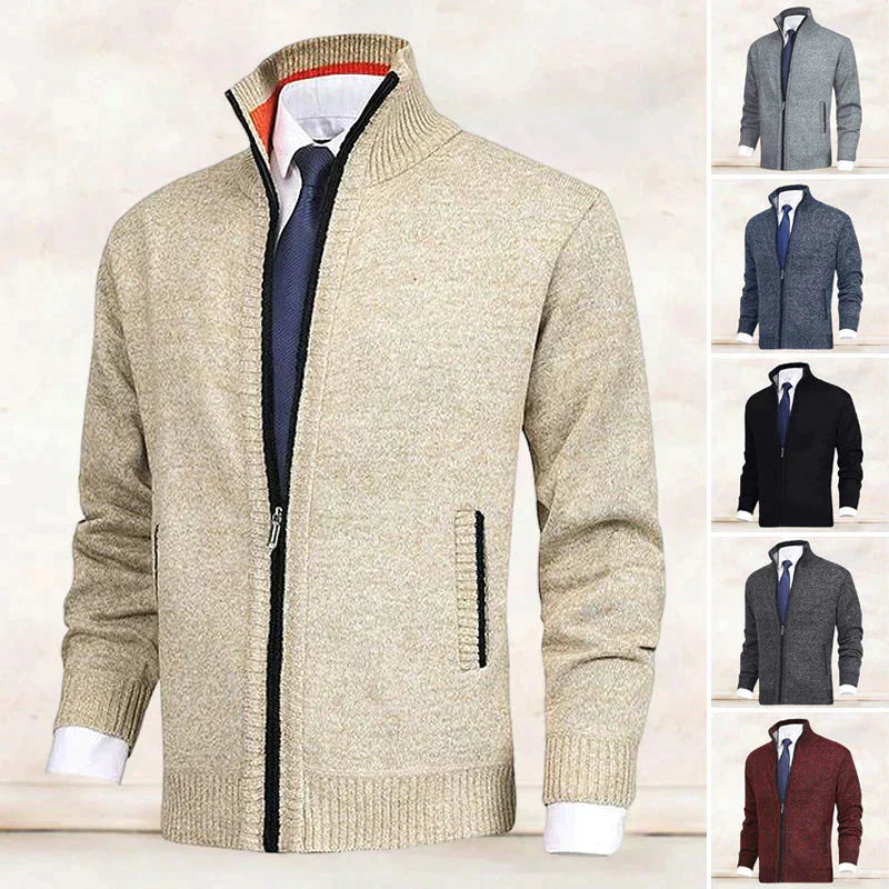 Arnaldo | Cárdigan Elegante de Cuello Alto