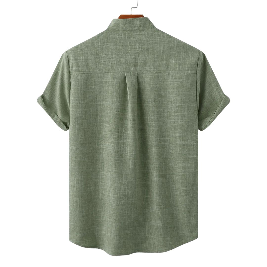 Leo | Camisa de Verano con Cuello Mao