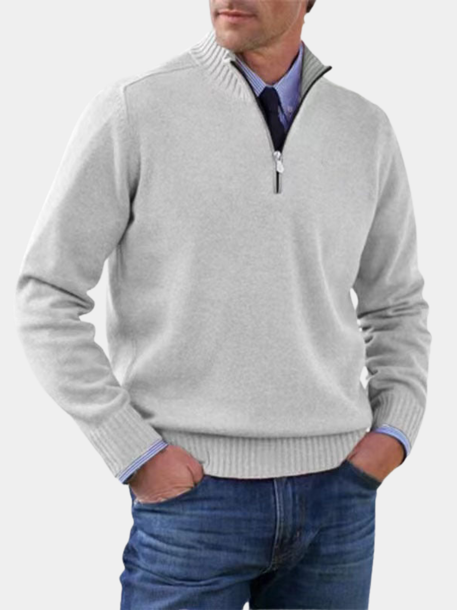 Benito | Jersey Elegante con Media Cremallera
