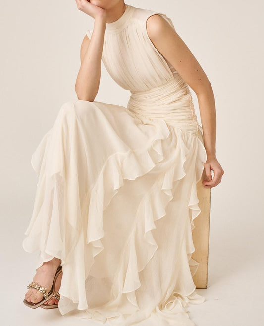 Vestido largo con vuelo