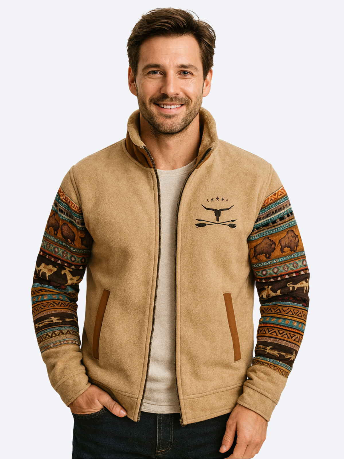 Tomás | Chaqueta con Capucha y Estampado Gráfico