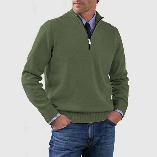 Benito | Jersey Elegante con Media Cremallera