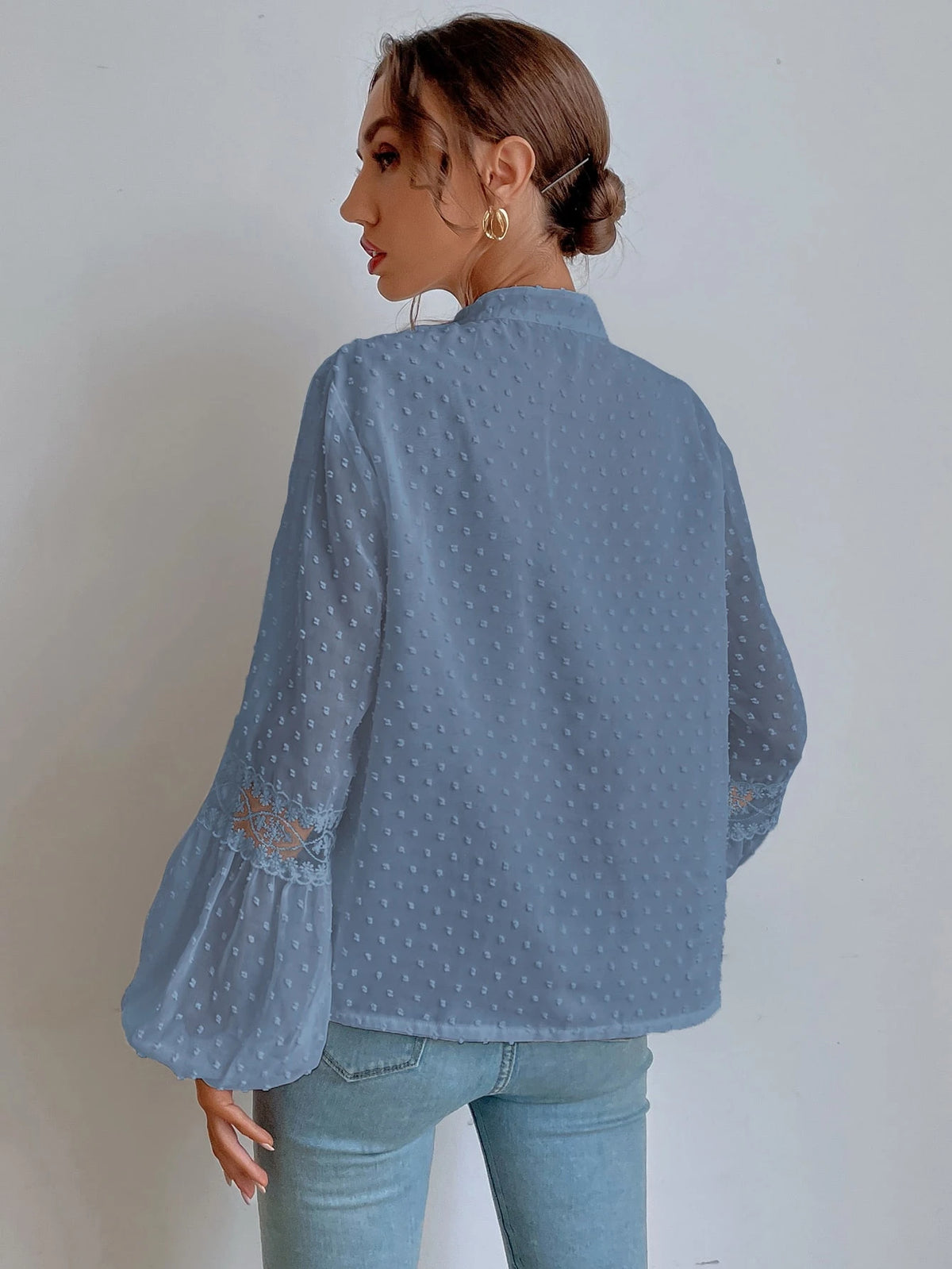 Blusa de Malla con Lunares