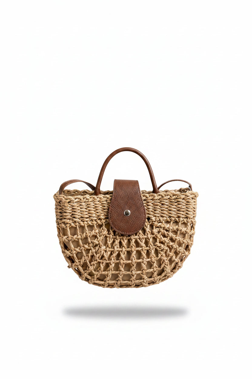 Bolso de Paja Calado para Playa