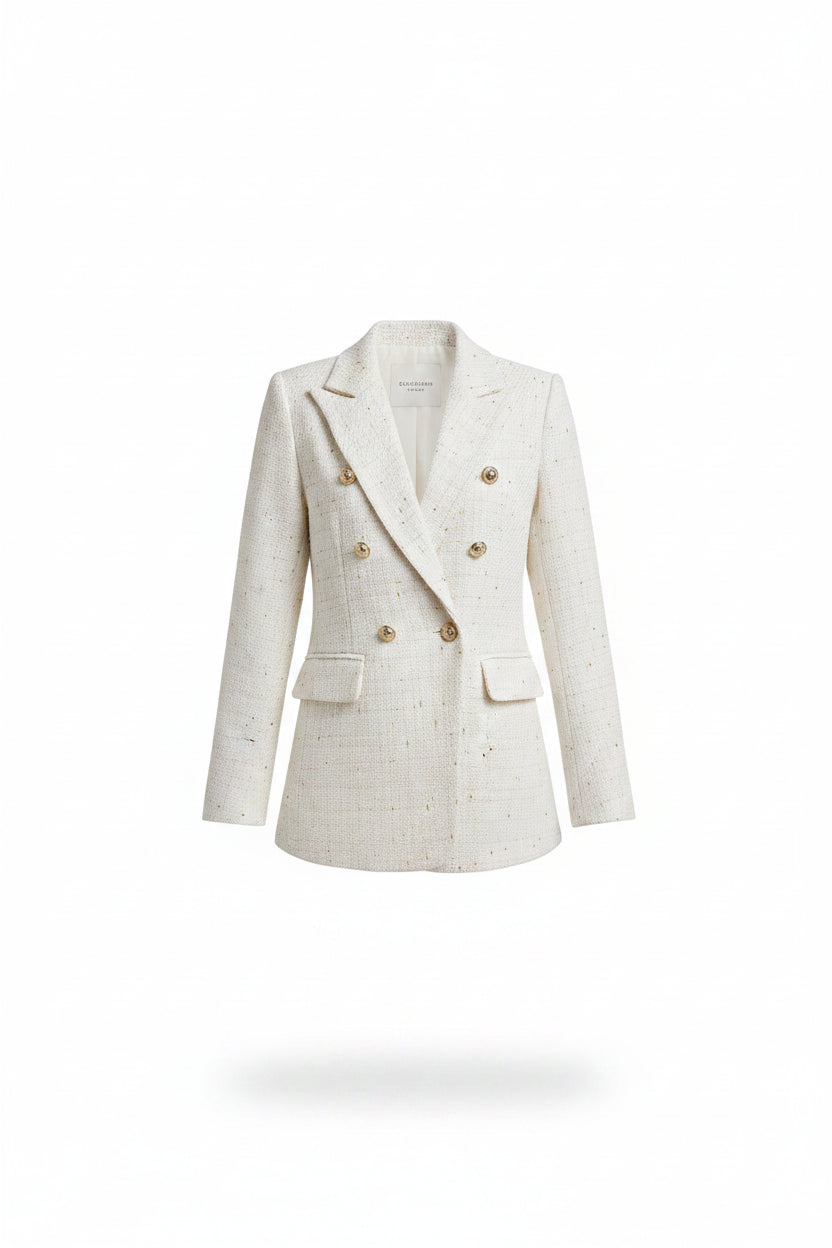 Blazer de Tweed con Solapa