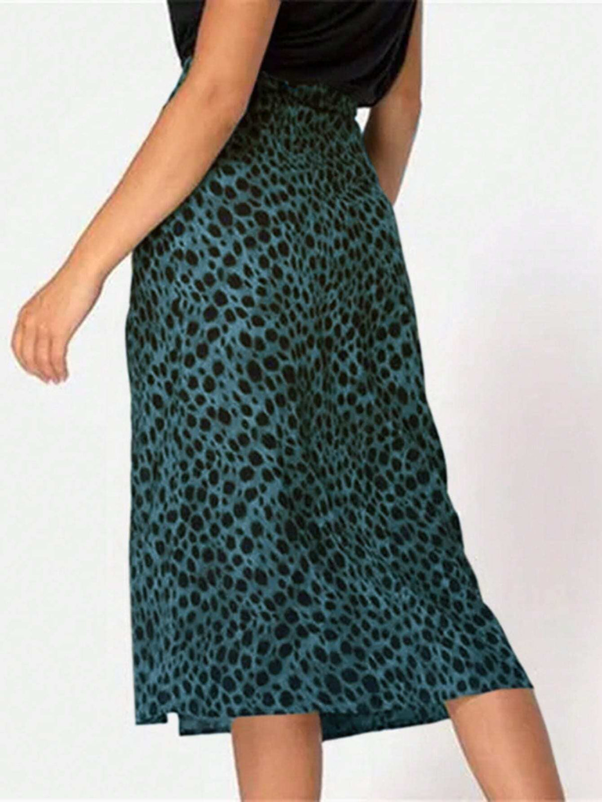 Falda de Estampado de Leopardo