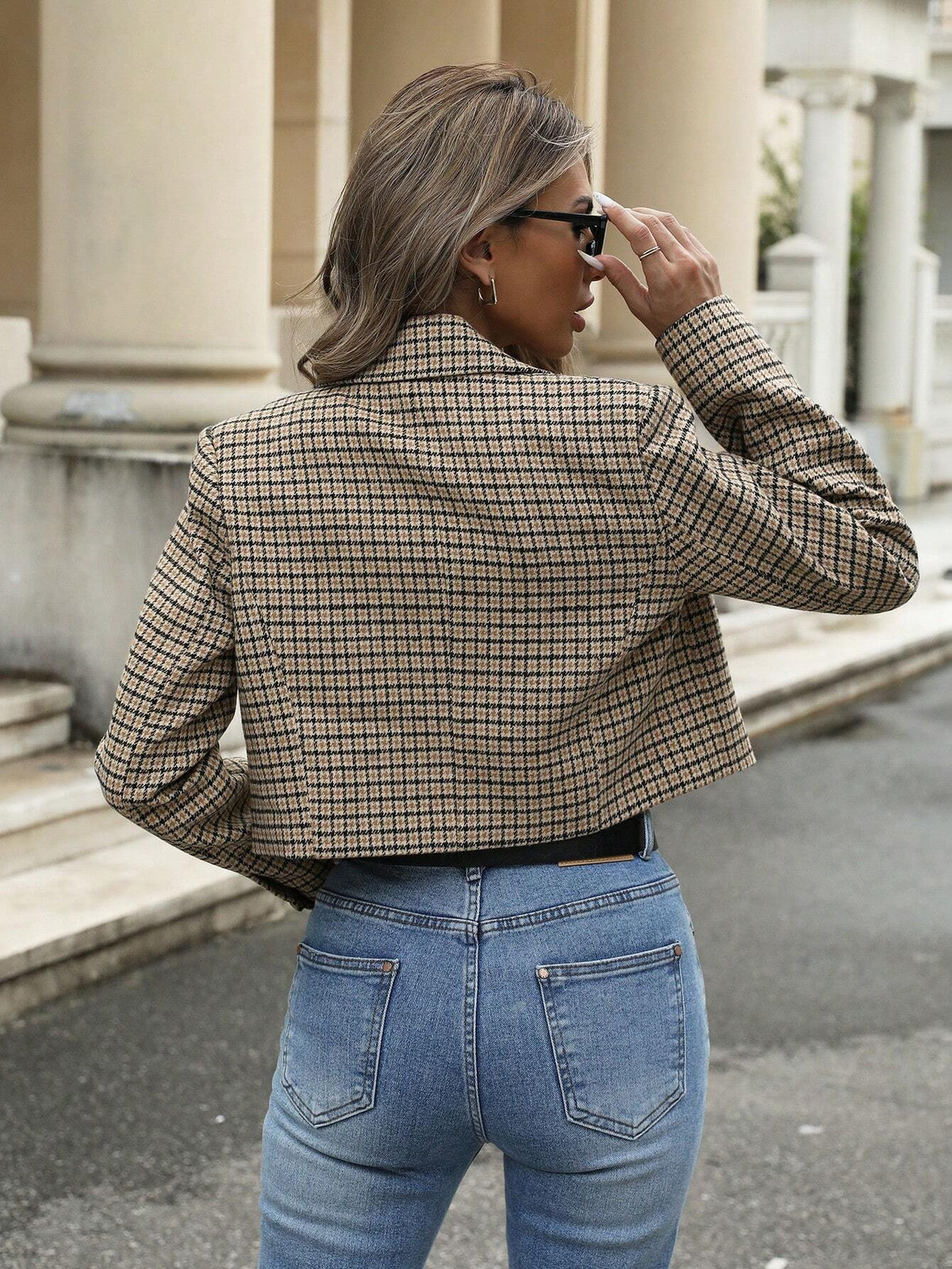 Blazer Cruzado a Cuadros Vintage