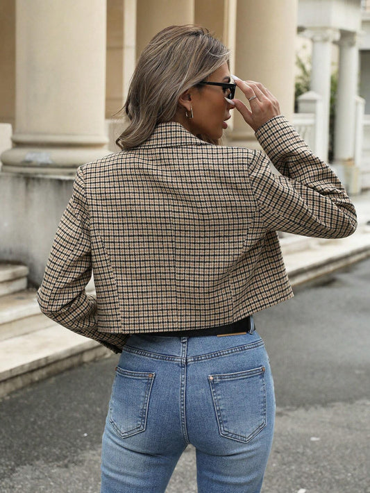 Blazer Cruzado a Cuadros Vintage