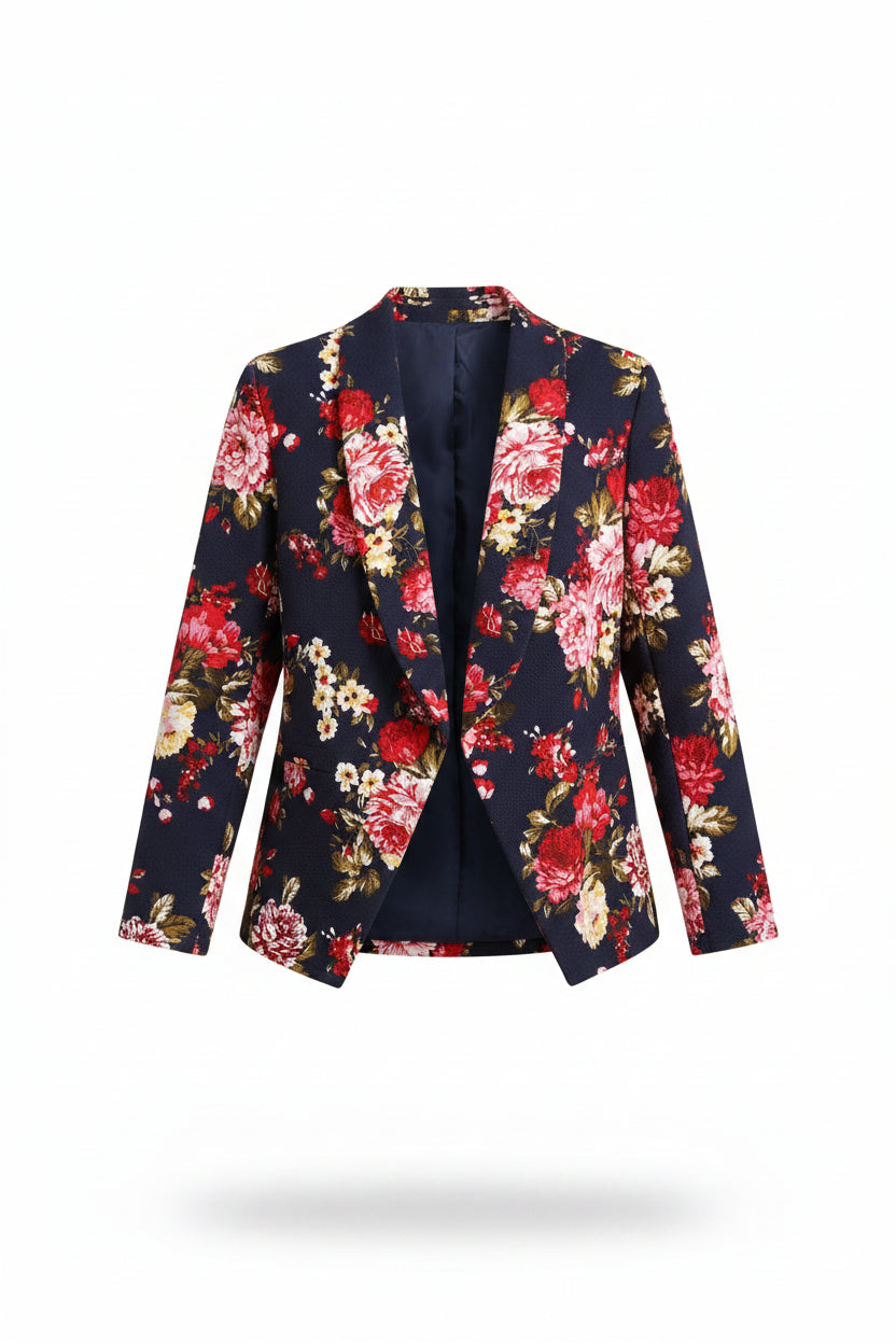 Blazer Floral de Manga Larga