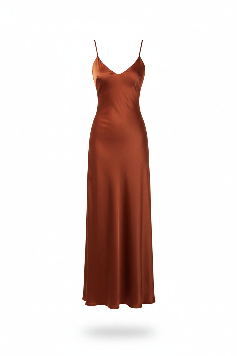Vestido Camisero de Satén