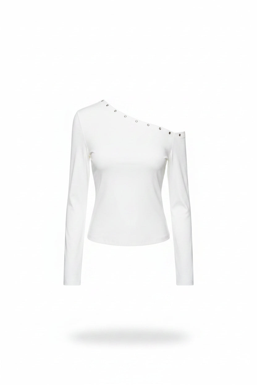 Blusa Blanca Asimétrica