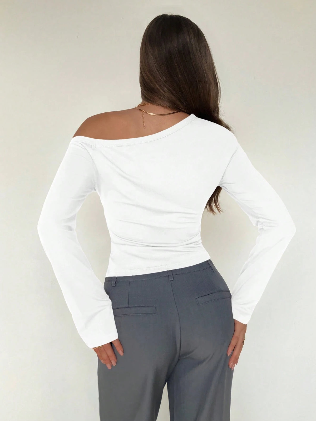 Blusa Blanca Asimétrica