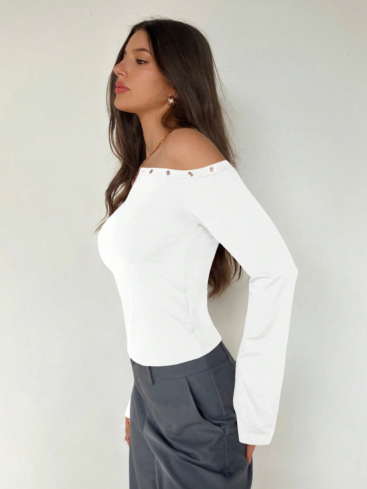 Blusa Blanca Asimétrica