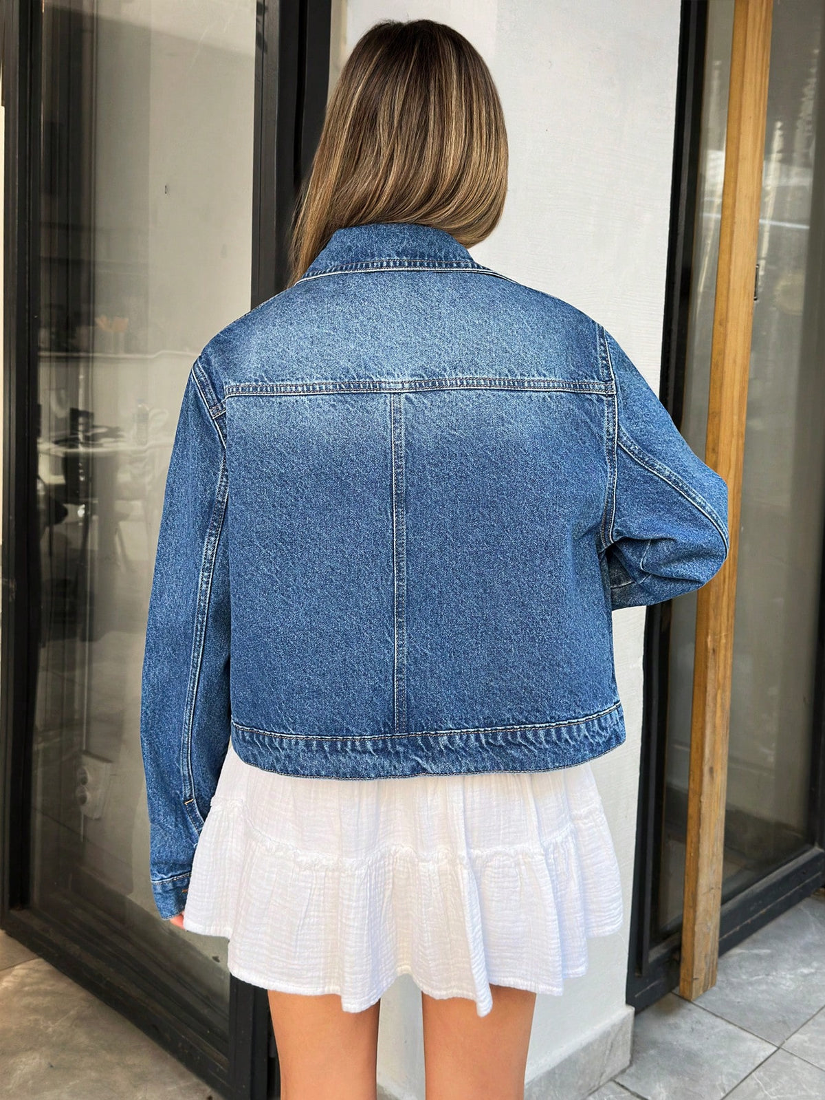 Chaqueta Vaquera Corta Azul