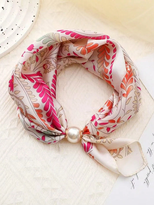 Pañuelo con Broche Magnético – Efecto Perlas