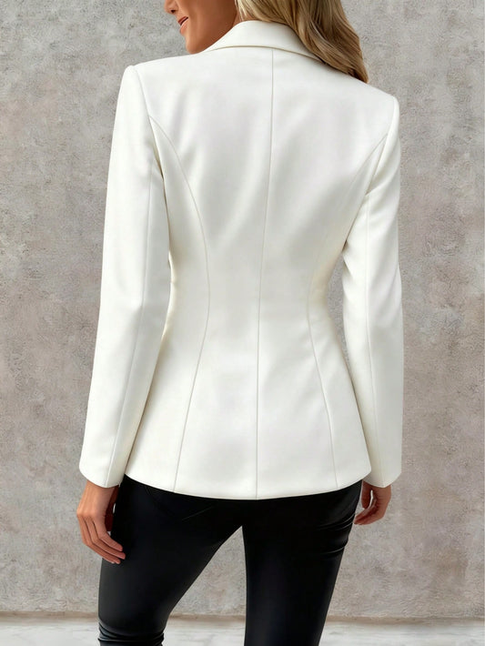 Blazer con Bordado y Un Solo Botón
