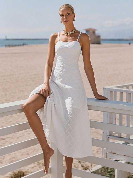 Vestido Maxi Bordado Tipo Corsé