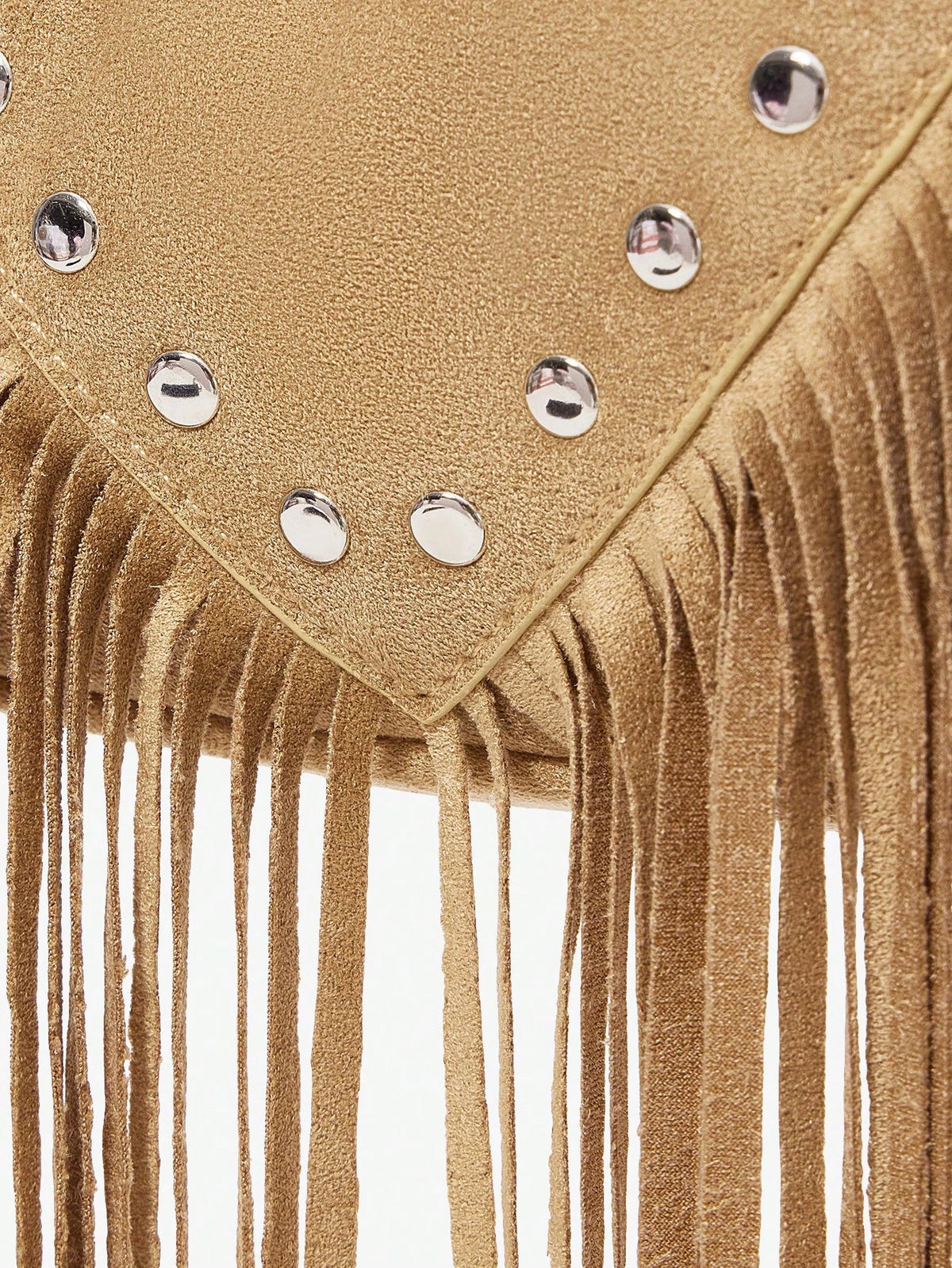 Bolso de Hombro de Ante con Flecos