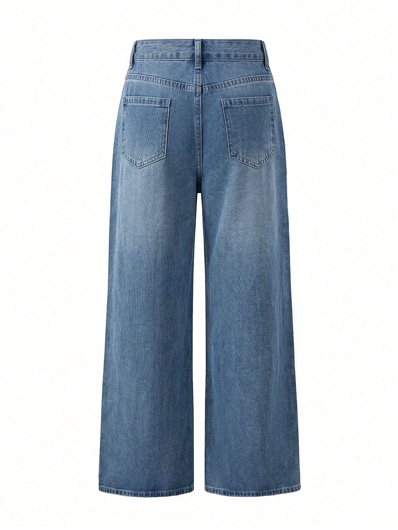 Jeans Retro de Cintura Alta y Pierna Recta