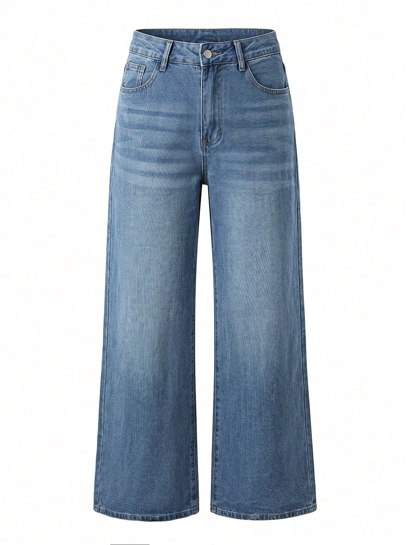 Jeans Retro de Cintura Alta y Pierna Recta