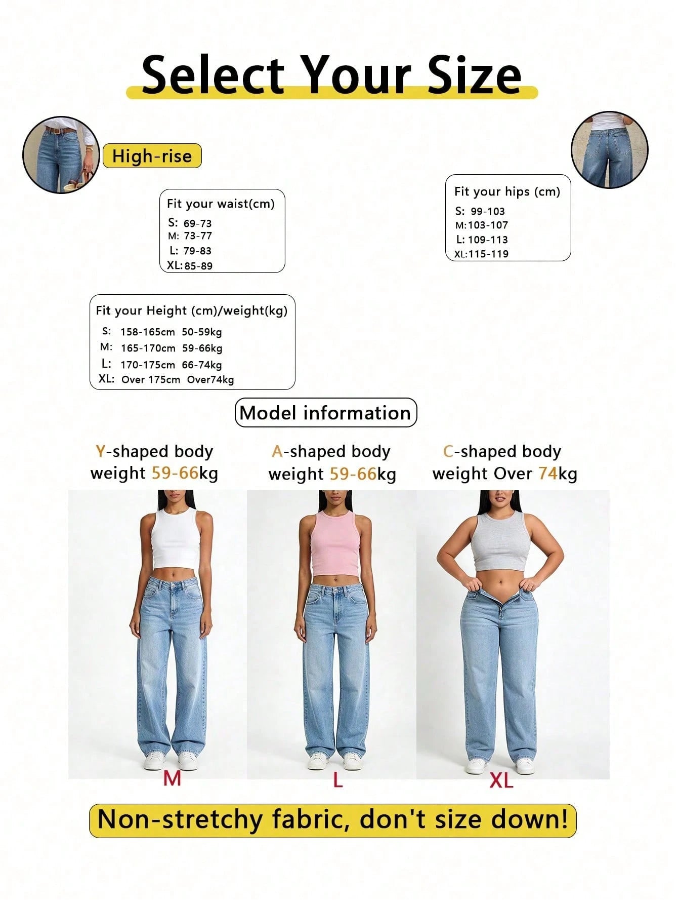 Jeans Retro de Cintura Alta y Pierna Recta