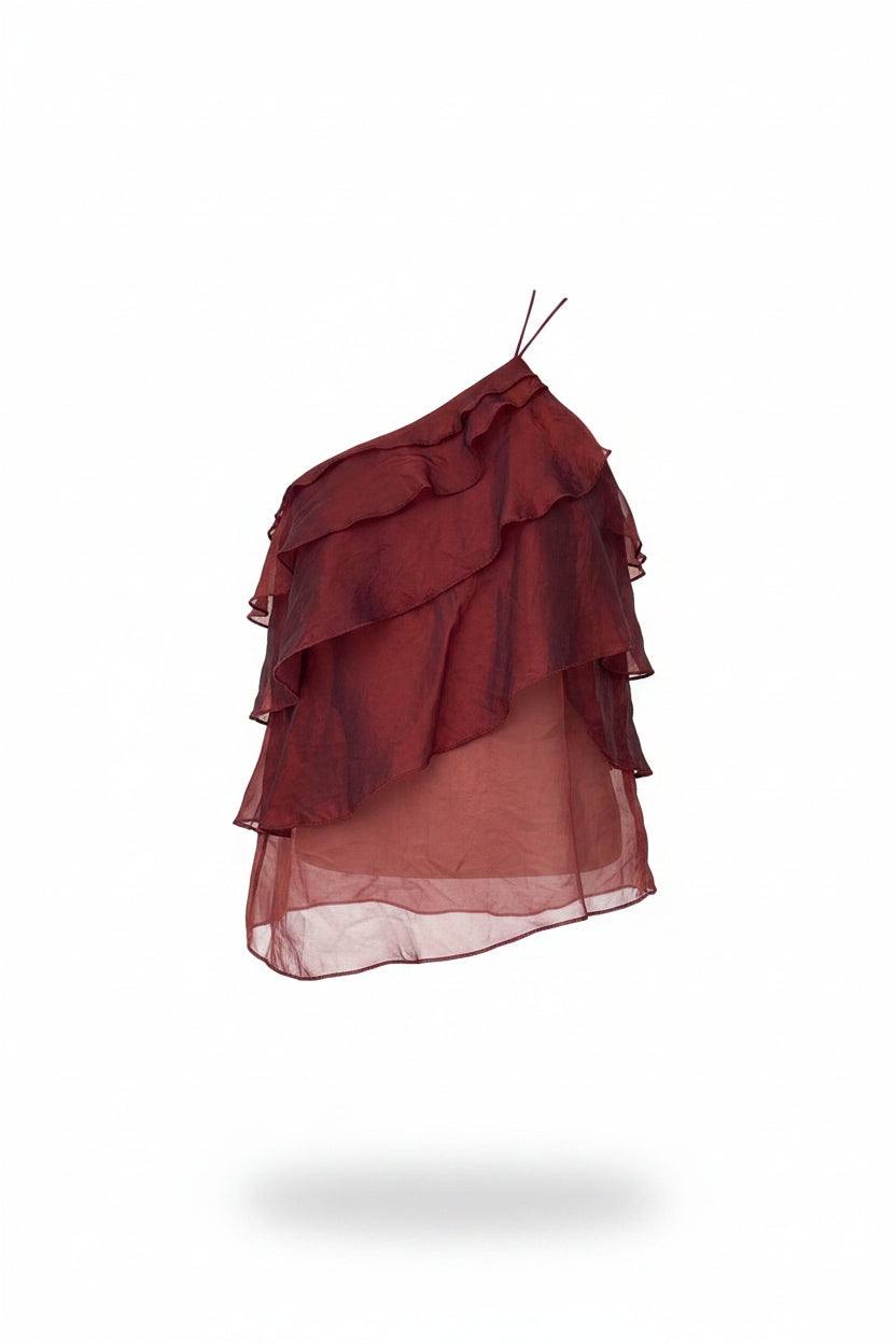 Blusa Rosa de un Hombro