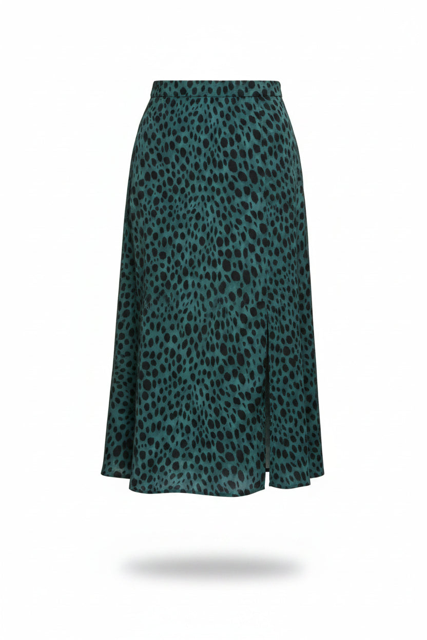 Falda de Estampado de Leopardo