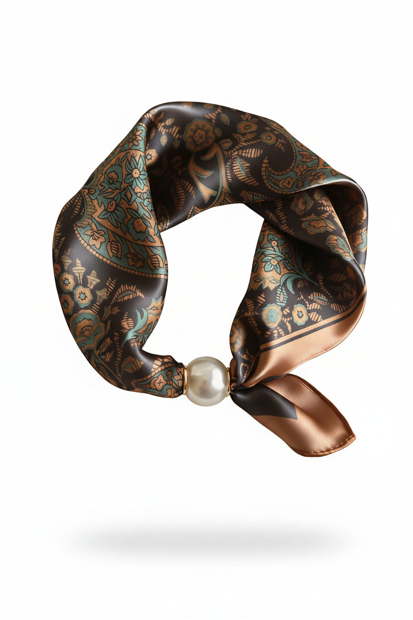 Pañuelo con Broche Magnético – Efecto Perlas