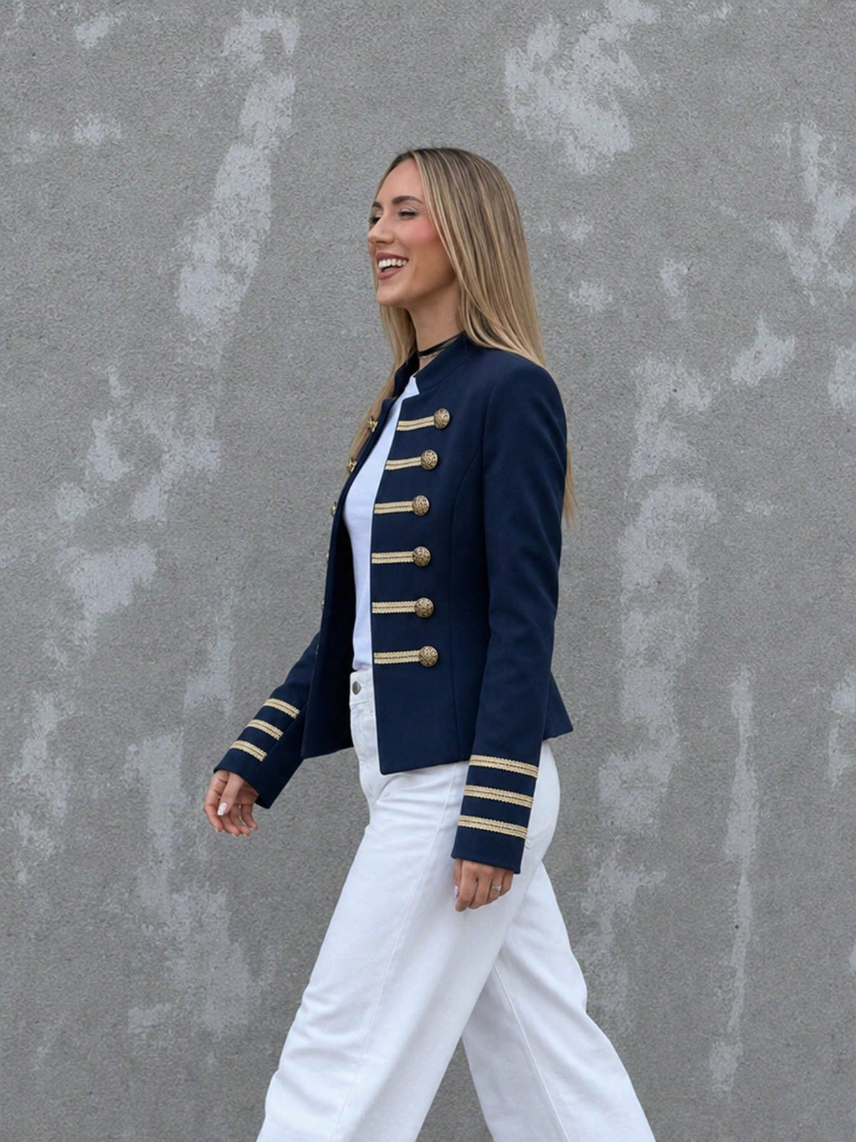 Blazer Militar Azul Marino