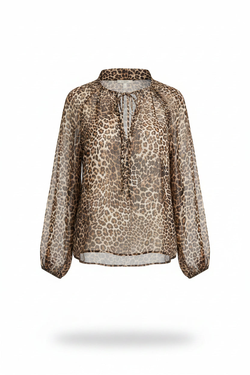 Blusa con Estampado de Leopardo