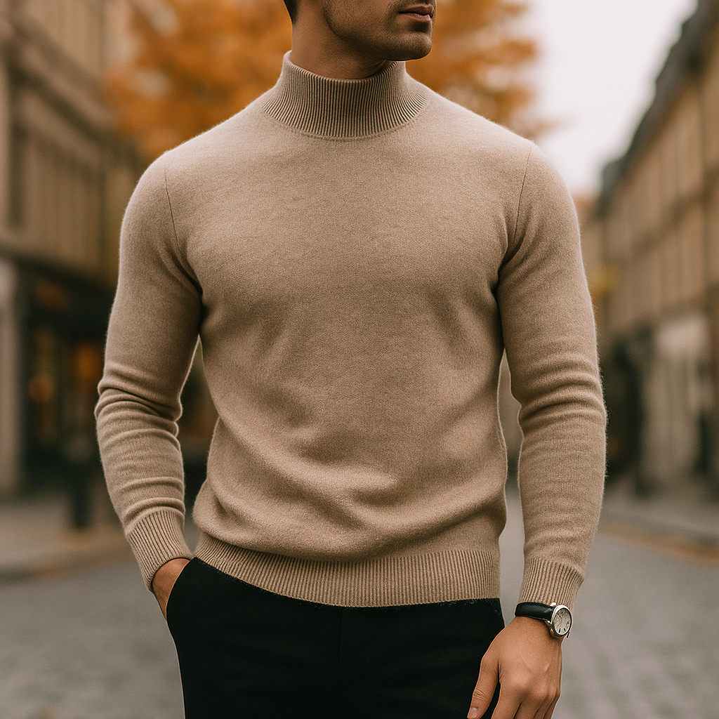 Lope | Jersey Elegante de Cuello Chimenea