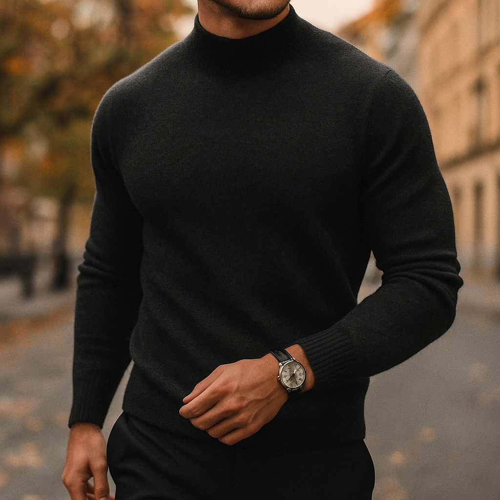 Lope | Jersey Elegante de Cuello Chimenea