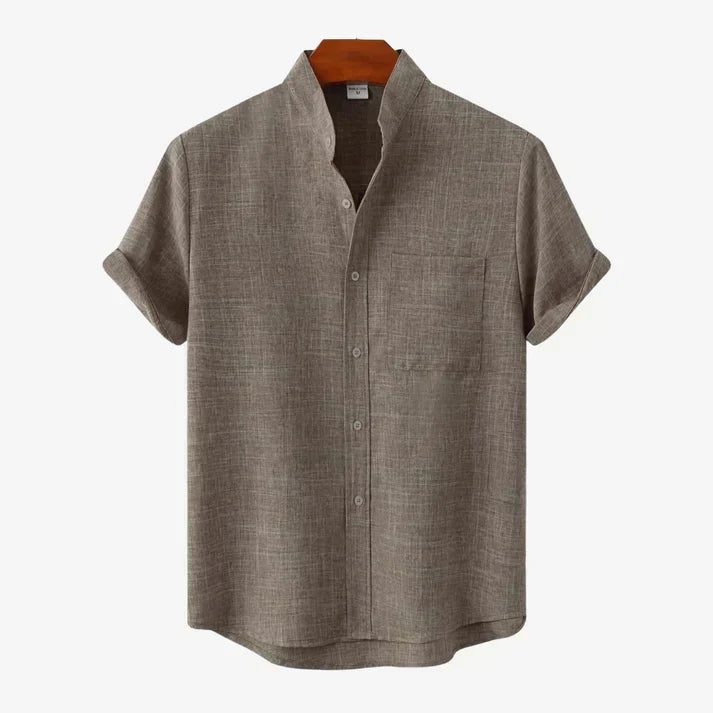 Leo | Camisa de Verano con Cuello Mao