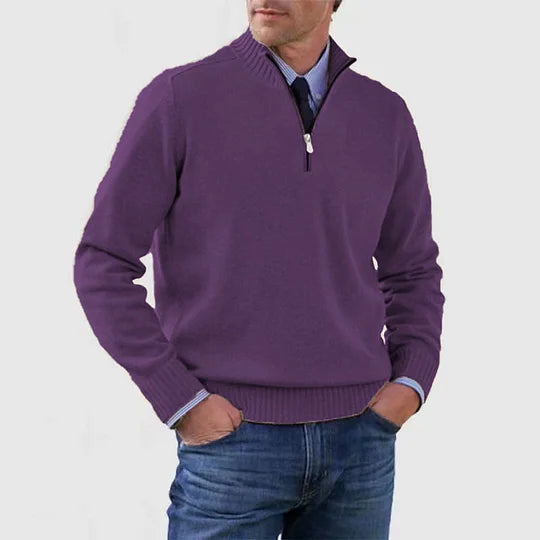 Benito | Jersey Elegante con Media Cremallera