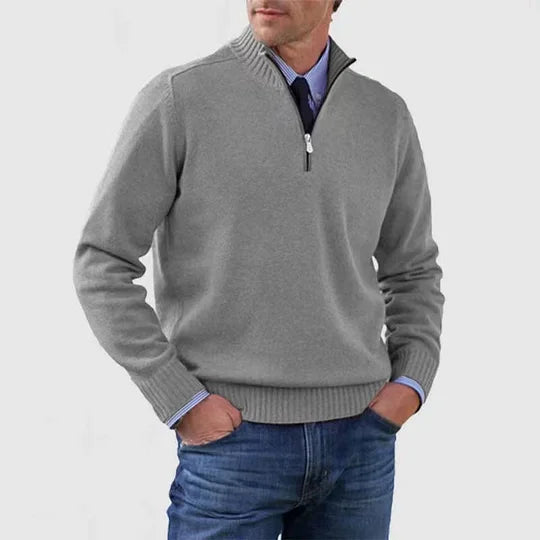 Benito | Jersey Elegante con Media Cremallera