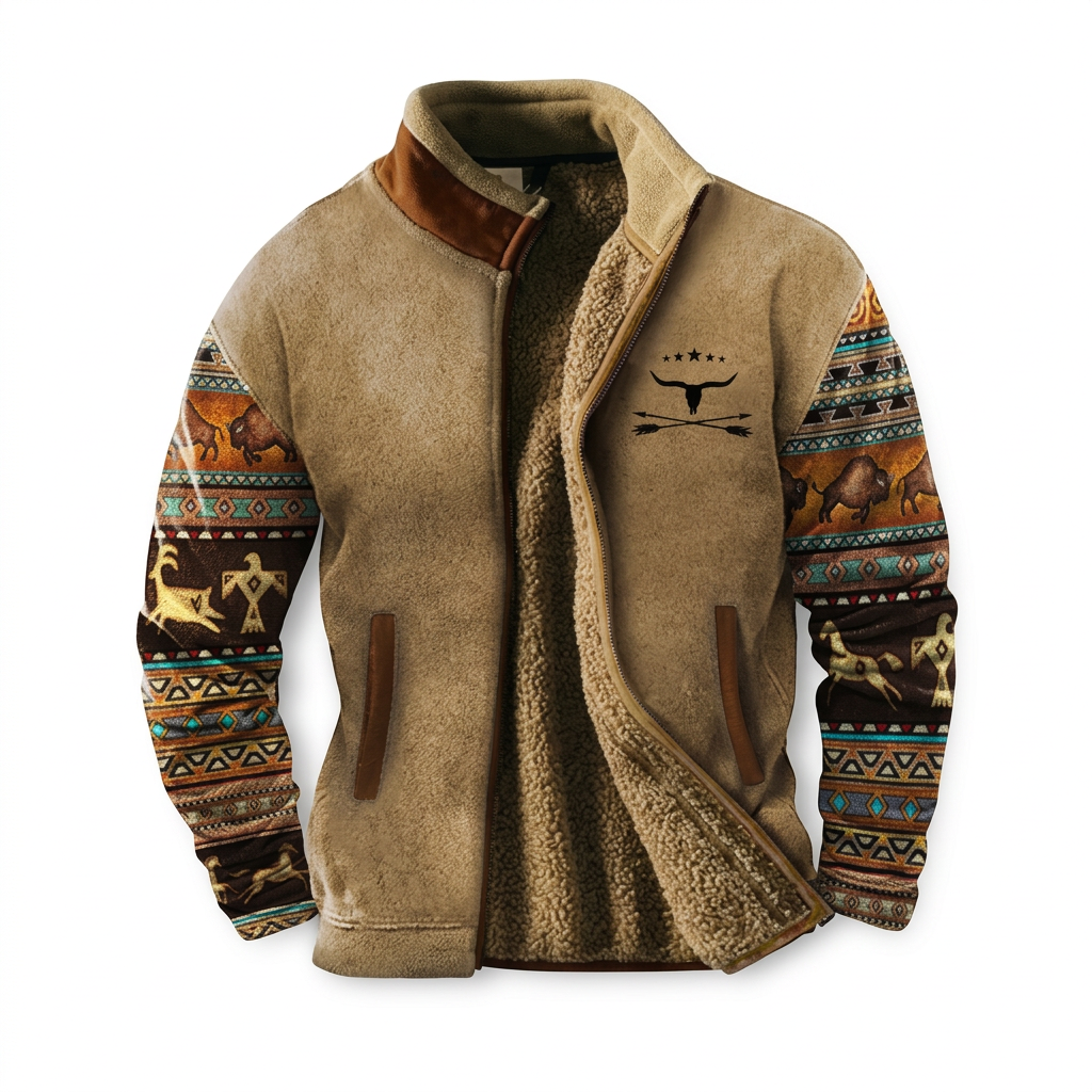 Tomás | Chaqueta con Capucha y Estampado Gráfico