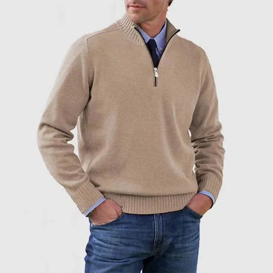 Benito | Jersey Elegante con Media Cremallera