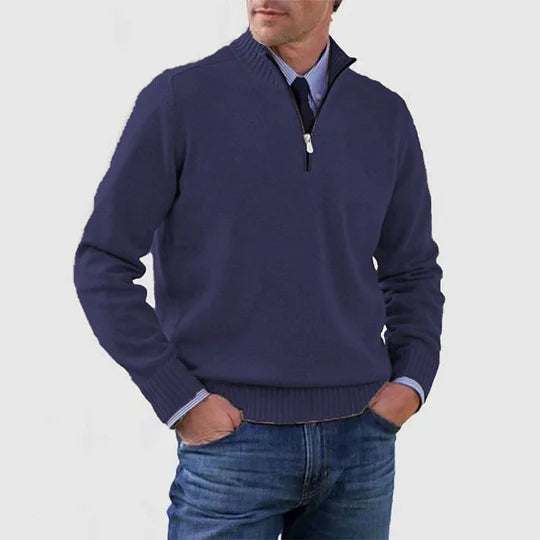 Benito | Jersey Elegante con Media Cremallera