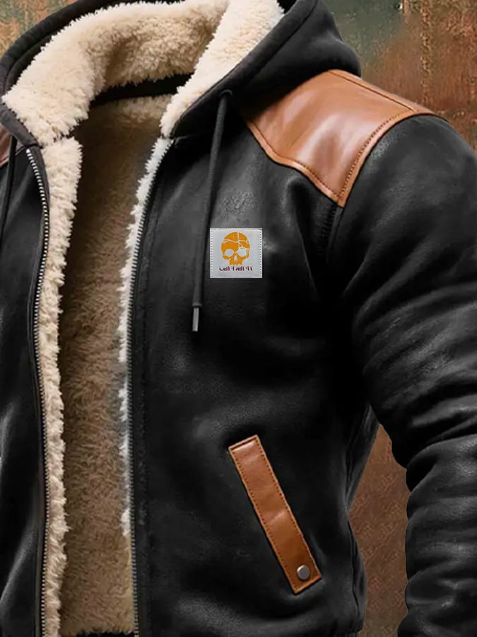 Zacarías | Chaqueta Vintage de Ante con Capucha