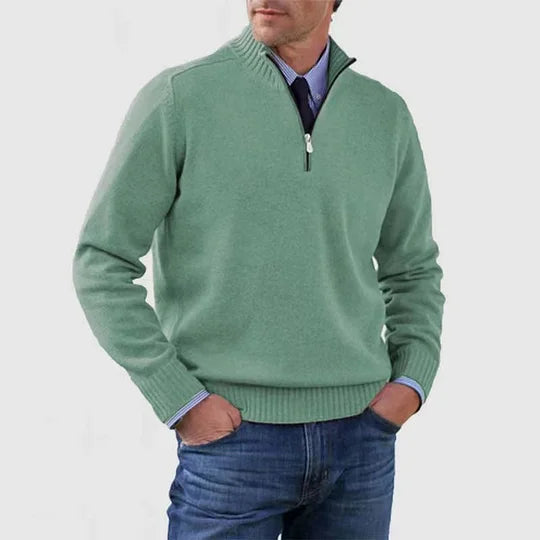 Benito | Jersey Elegante con Media Cremallera