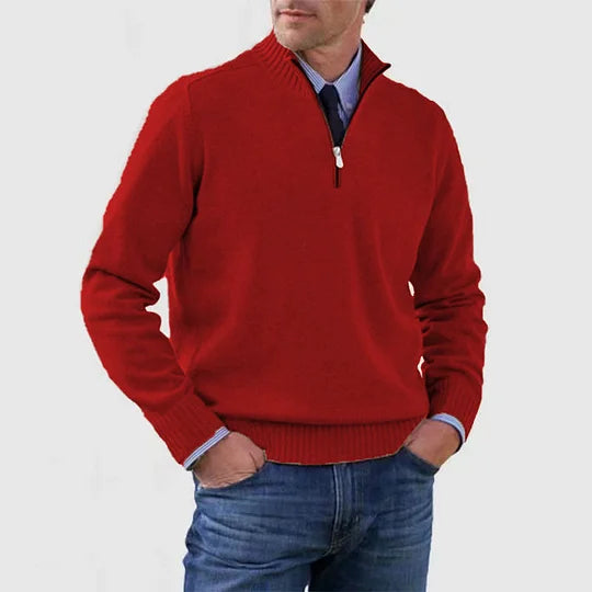 Benito | Jersey Elegante con Media Cremallera