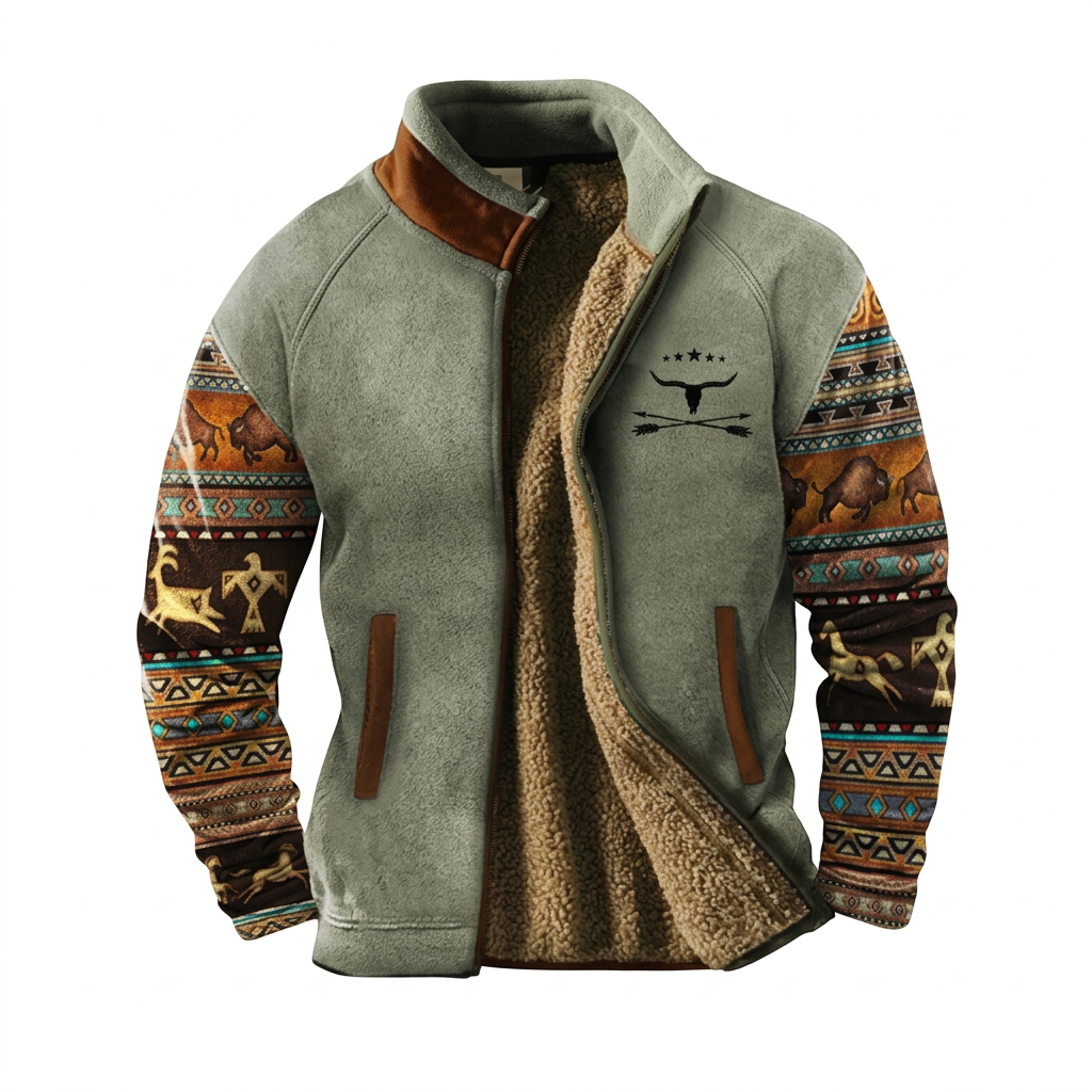 Tomás | Chaqueta con Capucha y Estampado Gráfico