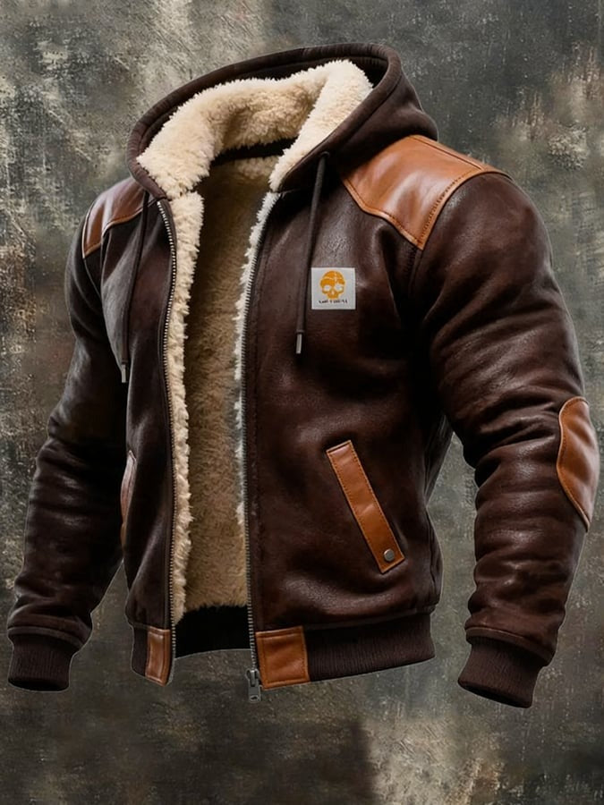Zacarías | Chaqueta Vintage de Ante con Capucha