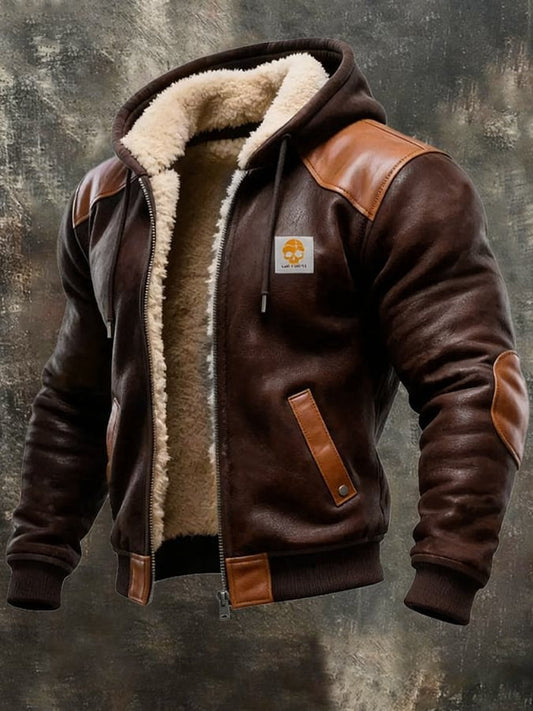 Zacarías | Chaqueta Vintage de Ante con Capucha