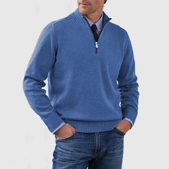 Benito | Jersey Elegante con Media Cremallera