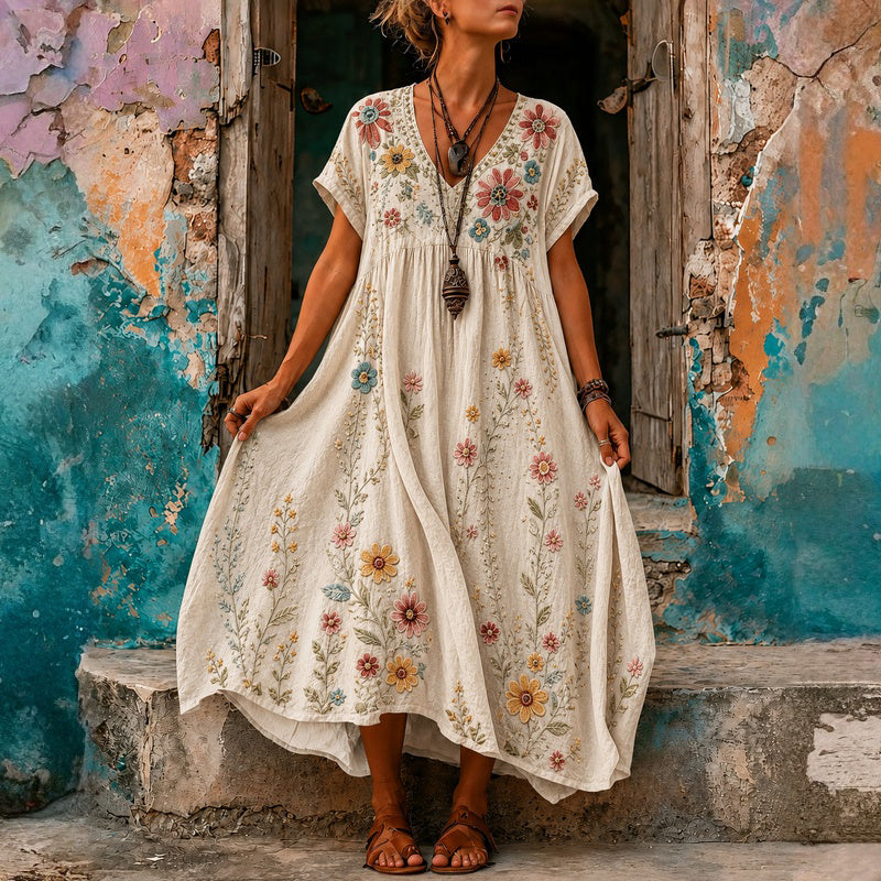 Vestido casual con estampado floral