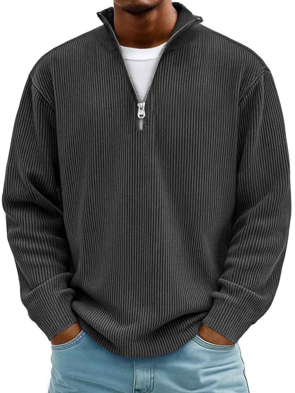 Lucio | Jersey con Cuello de Cremallera