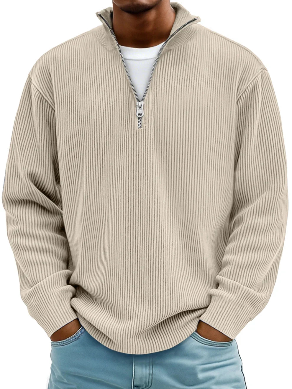 Lucio | Jersey con Cuello de Cremallera