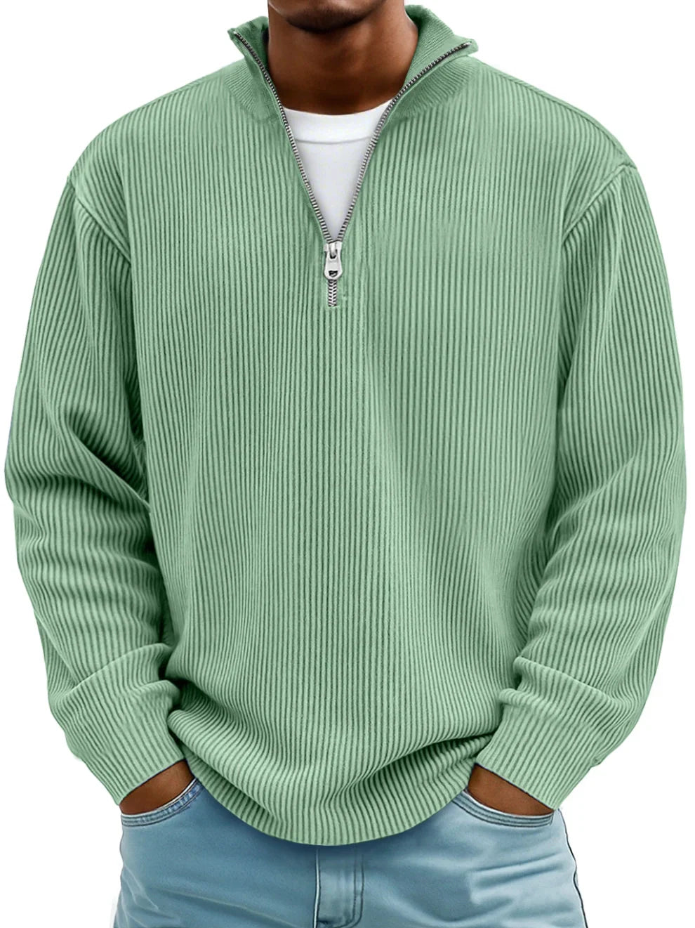 Lucio | Jersey con Cuello de Cremallera